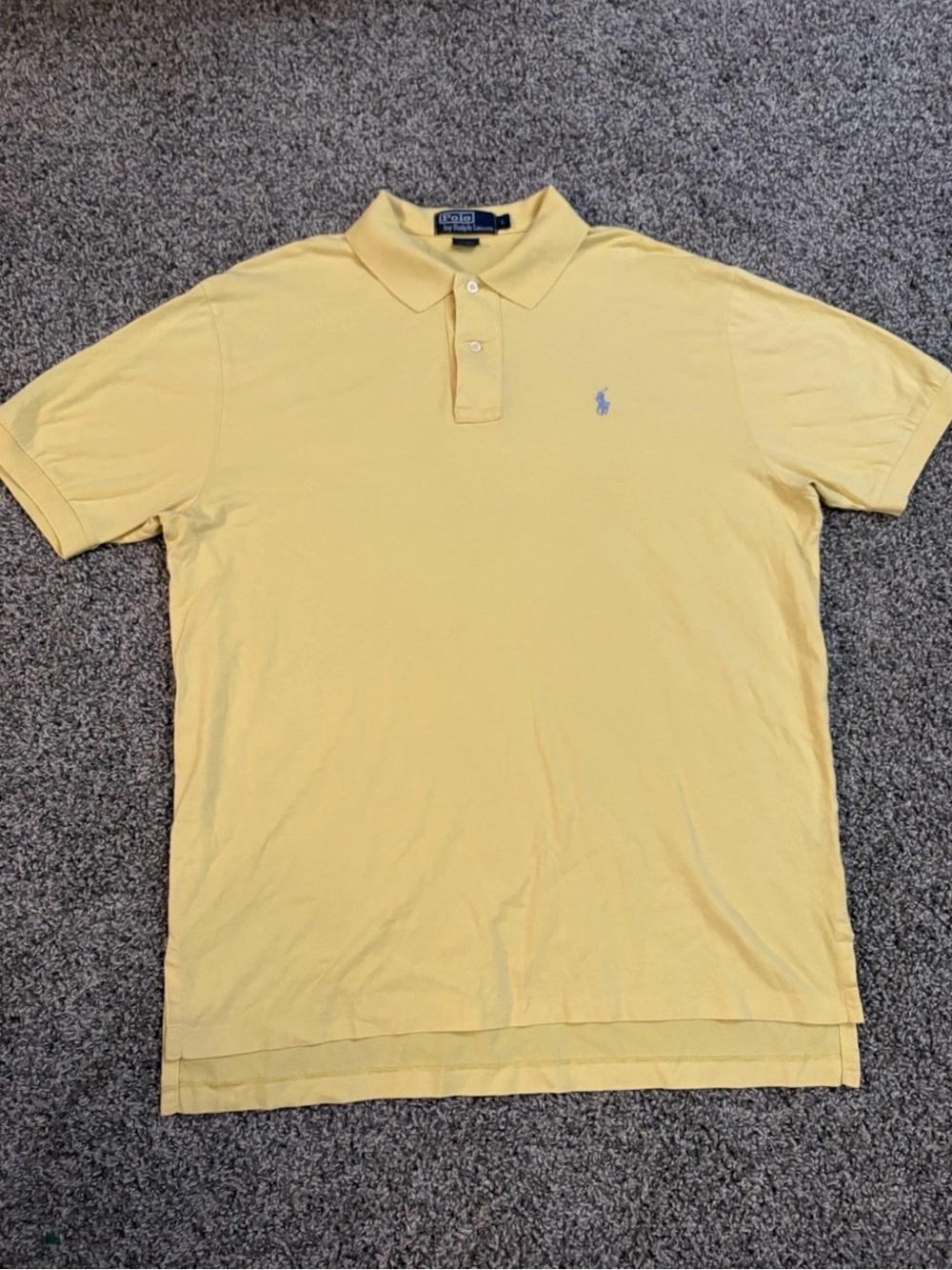 Polo by Ralph Lauren Men's Classic Yellow Polo Shirt - Large